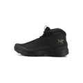 Arc'teryx Kopec Mid GORE-TEX Men's Waterproof Higher Mid-Cut Hiking Boots – Black/Champagne Gold (GORE-TEX / Hex Mesh / Large Gold Bird)