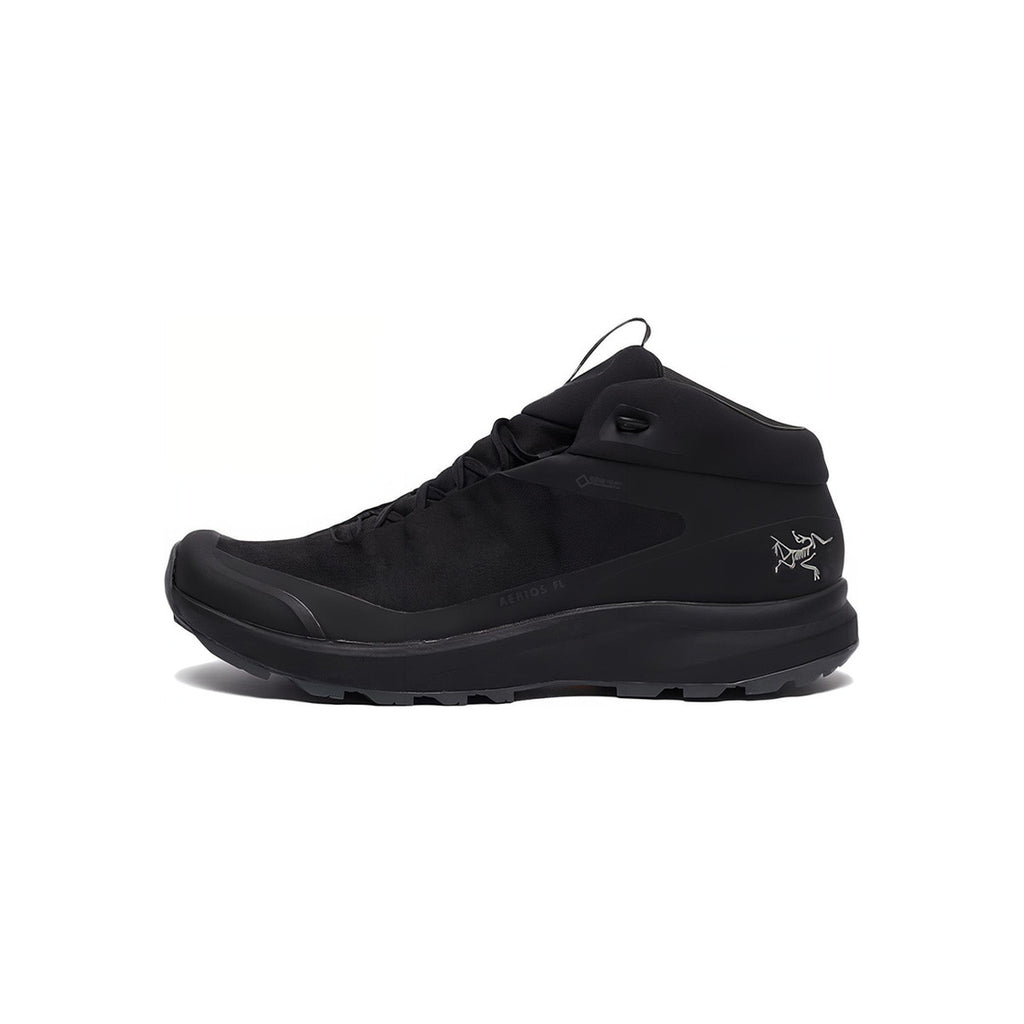 Arc'teryx Aerios FL TPEE MAX Mid GTX Men's Waterproof High Mid-Cut Hiking Shoes – All-Black (GORE-TEX / TPEE MAX / Silver Bird)