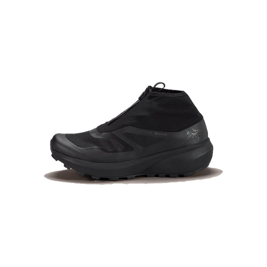 Arc'teryx Norvan Nivalis GTX Men's Waterproof Winter Trail Running Shoes – All-Black (GORE-TEX / Front Zip / No Lace / Snow Trail)