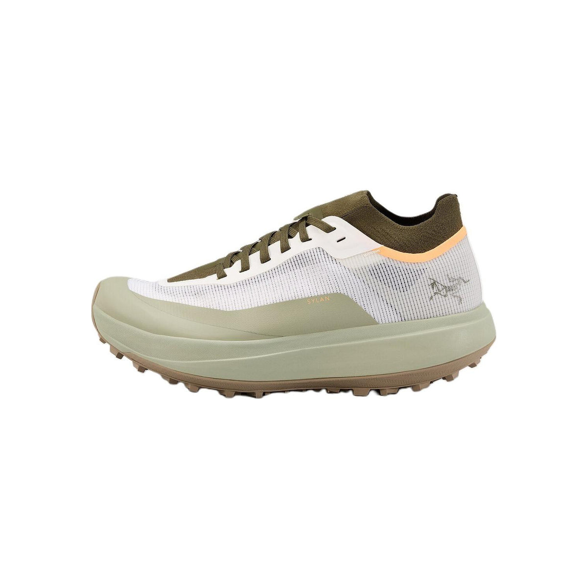 Arc'teryx Norvan LD 3 Men's Long-Distance Trail Running Shoes – White/Forage (Sage/Orange Accent)