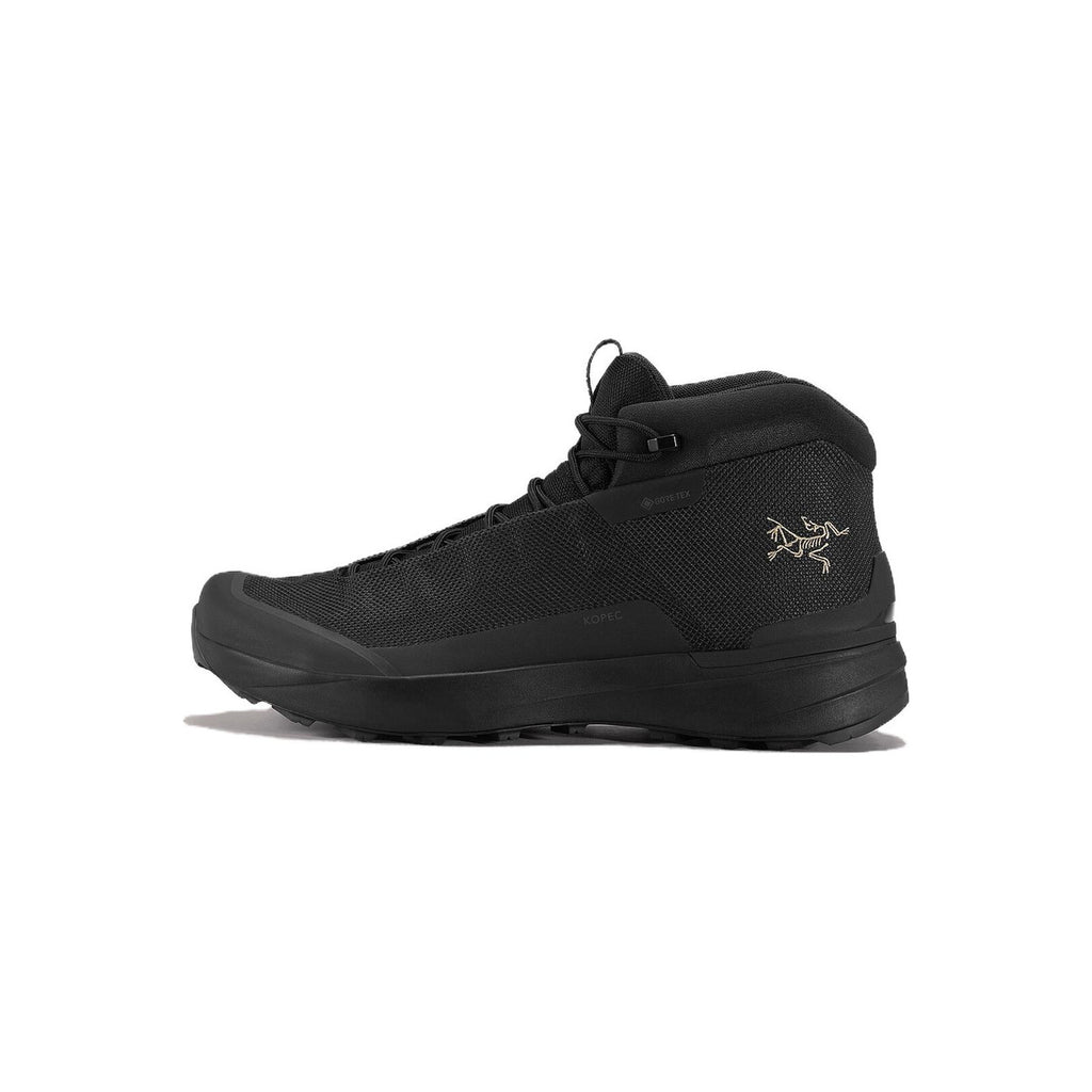 Arc'teryx Kopec GTX Men's Waterproof Mid-Cut Urban Outdoor Hiking Shoes – Black/Champagne Gold (GORE-TEX / Hex Mesh / Gold Bird)