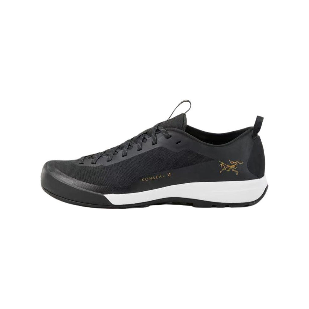 Arc'teryx Konseal LT Unisex Approach Shoes – Black/White (Gold Bird Logo)