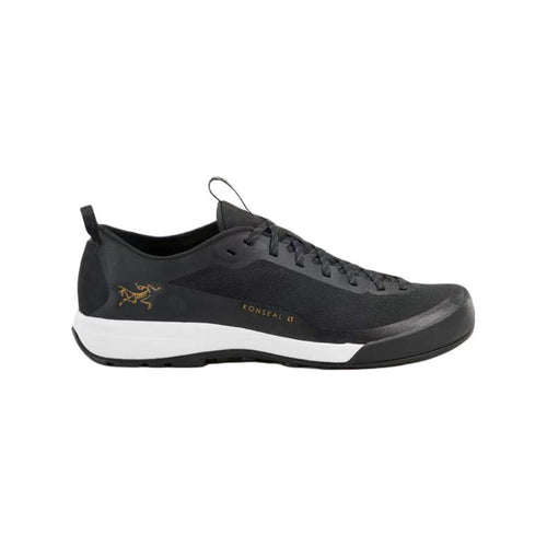 Arc'teryx Konseal LT Unisex Approach Shoes – Black/White (Gold Bird Logo)