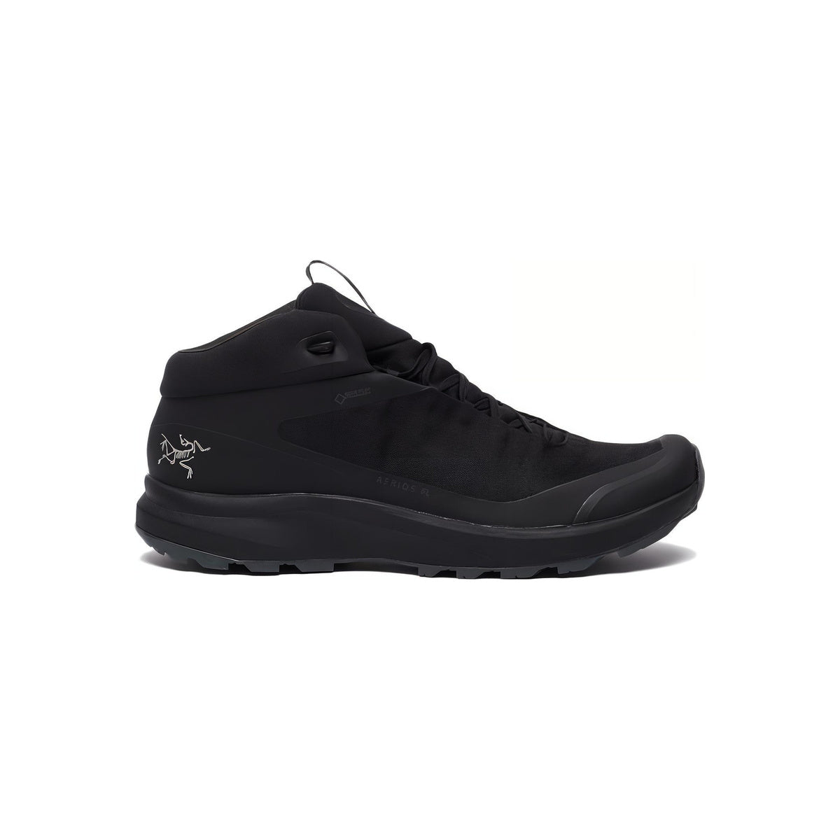 Arc'teryx Aerios FL TPEE MAX Mid GTX Men's Waterproof High Mid-Cut Hiking Shoes – All-Black (GORE-TEX / TPEE MAX / Silver Bird)