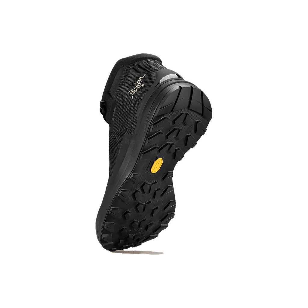 Arc'teryx Kopec Mid GORE-TEX Men's Waterproof Higher Mid-Cut Hiking Boots – Black/Champagne Gold (GORE-TEX / Hex Mesh / Large Gold Bird)
