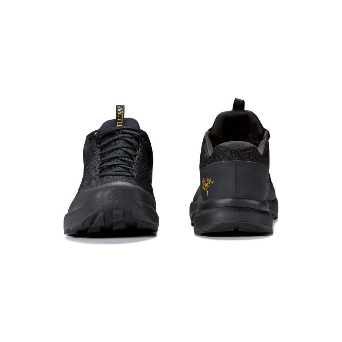 Arc'teryx Aerios R GTX Unisex Waterproof Low-Top Hiking Shoes – Black/Black (Gold Logo)